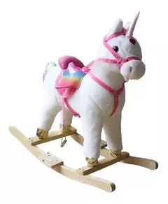 Unicornio Montable Mecedor Felpa Con Luces Y Sonido B1142254