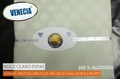 Juego de Sábana Unicolor Venecia Beige Claro