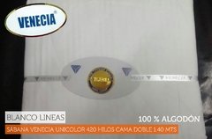 Juego de Sábana Unicolor Venecia Blanca