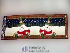 Tapete Camino Navidad 90 *180 Cm Muñeco Nieve Bufanda