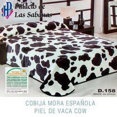 Cobija Mora Española Piel de Vaca Cow