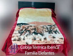 Cobija Térmica Iberica Delltex Familia Elefantes - comprar online