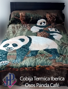 Cobija Térmica Iberica Delltex Osos Panda Café en internet