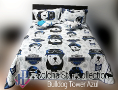 Colcha Star Collection Bulldog Tower Azul - comprar online