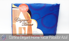 Cortina Elegant Home Yacar Pasador Azul