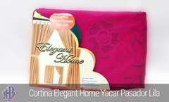 Cortina Elegant Home Yacar Pasador Lila