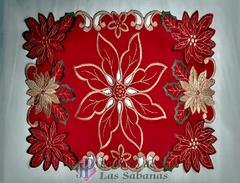 Individual Navideño Flor Navideña Roja en internet