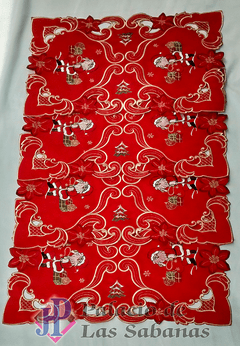 Individual Navideño Papá Noel Rojo - comprar online