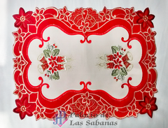 Individual Navideño Velas Blanco - Rojo - comprar online