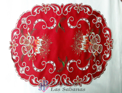 Individual Navideño Velas Rojo Ovalado en internet