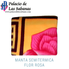 Manta Semitermica Flor Rosa