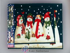 Set Tapete x2 Navidad 50 * 80 Cm - 40 * 60 Cm Familia Nieve