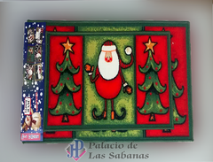 Set Tapete x2 Navidad 50 * 80 Cm - 40 * 60 Cm Papá Noel Segmentado