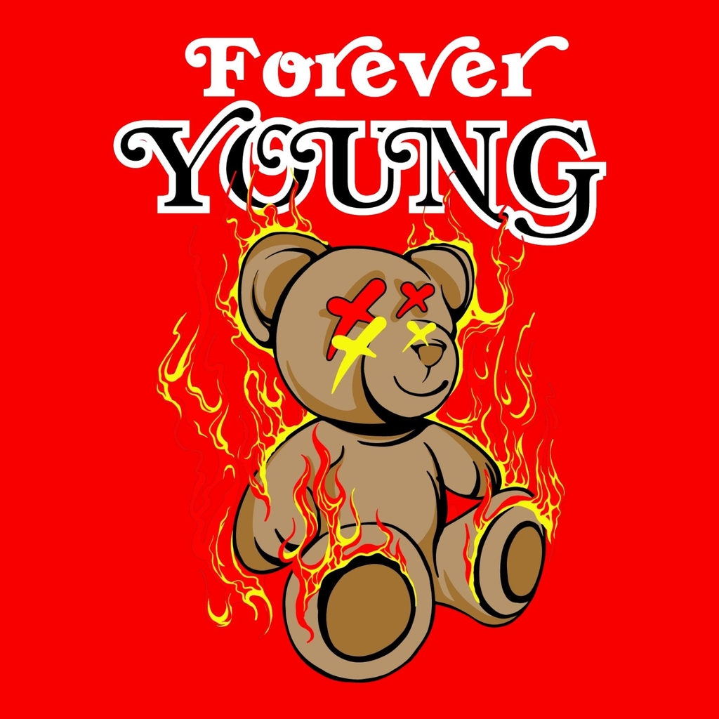 FOREVER YOUNG RED HOODIE