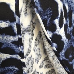 Chaqueta Azul Animal Print - Talle XL - nofret