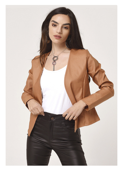 Chaqueta Engomada Marrón - comprar online