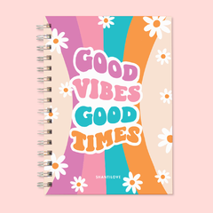 Cuaderno A4 Rayado Anillado "GOOD WIBES...."