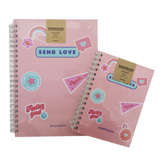Kit Cuaderno A4 Rayado + Cuaderno A5 Rayado Send Love