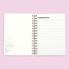 Cuaderno A4 Cuadriculado Anillado Rosa Con Frases en internet
