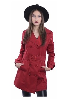Piloto Impermeable Trench Rojo