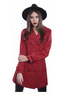 Piloto Impermeable Trench Rojo - comprar online