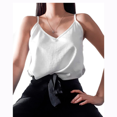 Top Satén Blanco Talle Unico (S y M) - comprar online