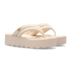 Chinelo Couro Marfim - comprar online