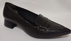 Scarpin Preto Croco