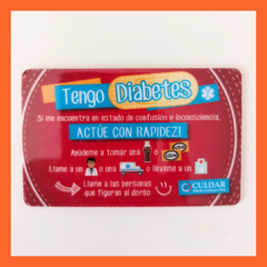 Tarjeta Alerta Médica: Tengo Diabetes x2 Unidades - comprar online