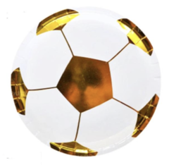 Plato pelota futbol gold x8