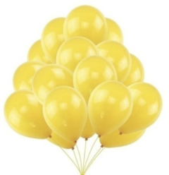 Globos amarillo perlados x5 12"