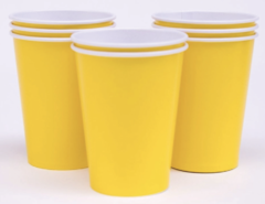 Vaso liso amarillo x6