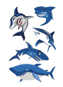 Tattoo temporal tiburones x10 planchas en internet
