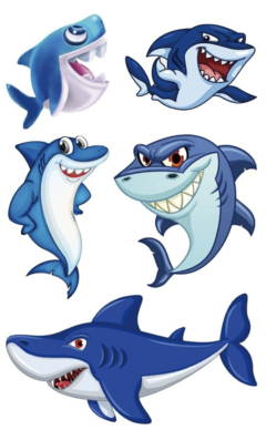 Tattoo temporal tiburones x10 planchas - comprar online