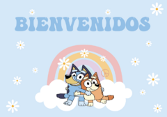 Cartel de bienvenida bluey