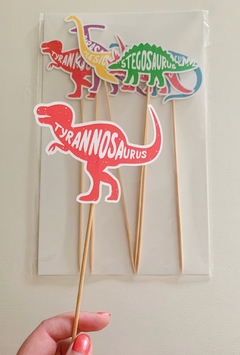 Pinchos cake toppers dinos x6