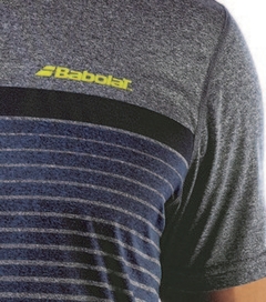 Remera Babolat Rage Stripes (azul) - comprar online