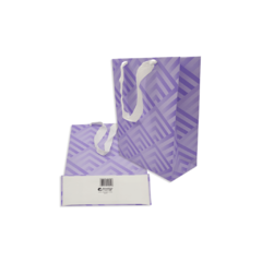 sacola de papel lilás