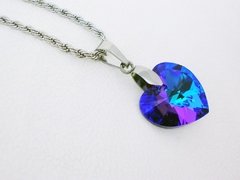 Corazón Azul 1,8 cm + cadena - Cristal azul - comprar online