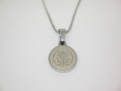 Medalla San Benito + Cadena- Pequeña- Acero en internet