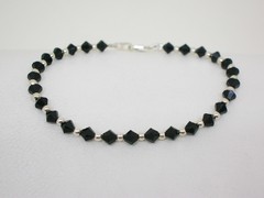 Pulsera Cristal Swarovski y plata- Black