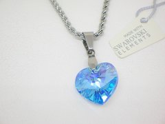 Corazón Aquamarine 1,8 cm + cadena - Cristal - comprar online