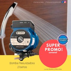 Bomba Presurizadora Pluvius 2 baños PRES 100W - comprar online