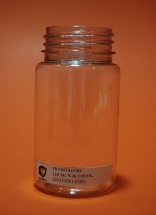 FRASCO PASTILLERO 110 ML AMBAR