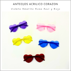 Anteojos Acrílico Corazón - Pack x 10 - comprar online