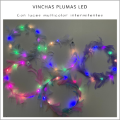 Vinchas Plumas Led - Pack x 5
