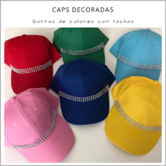 Caps de colores decoradas - Pack x 10