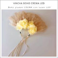 VINCHA BOHO CREMA LED - comprar online