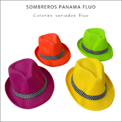 Sombrero Panama Fluo - Pack x 10