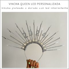 Vincha QUEEN LED Personalizada